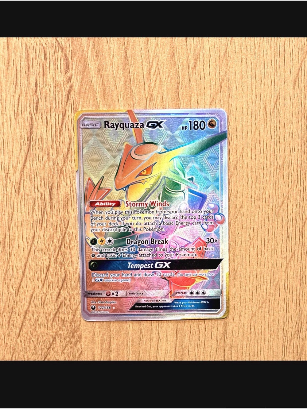 Rayquaza GX secret rare customized cards